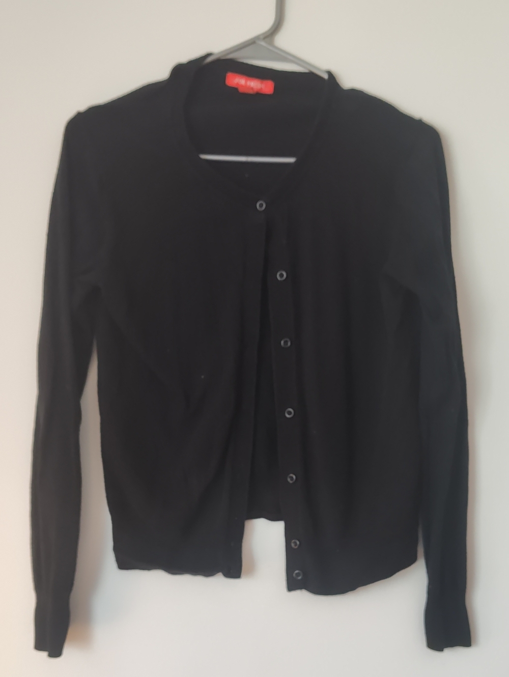 Joe Fresh Black Button-Up Women's Cardigan